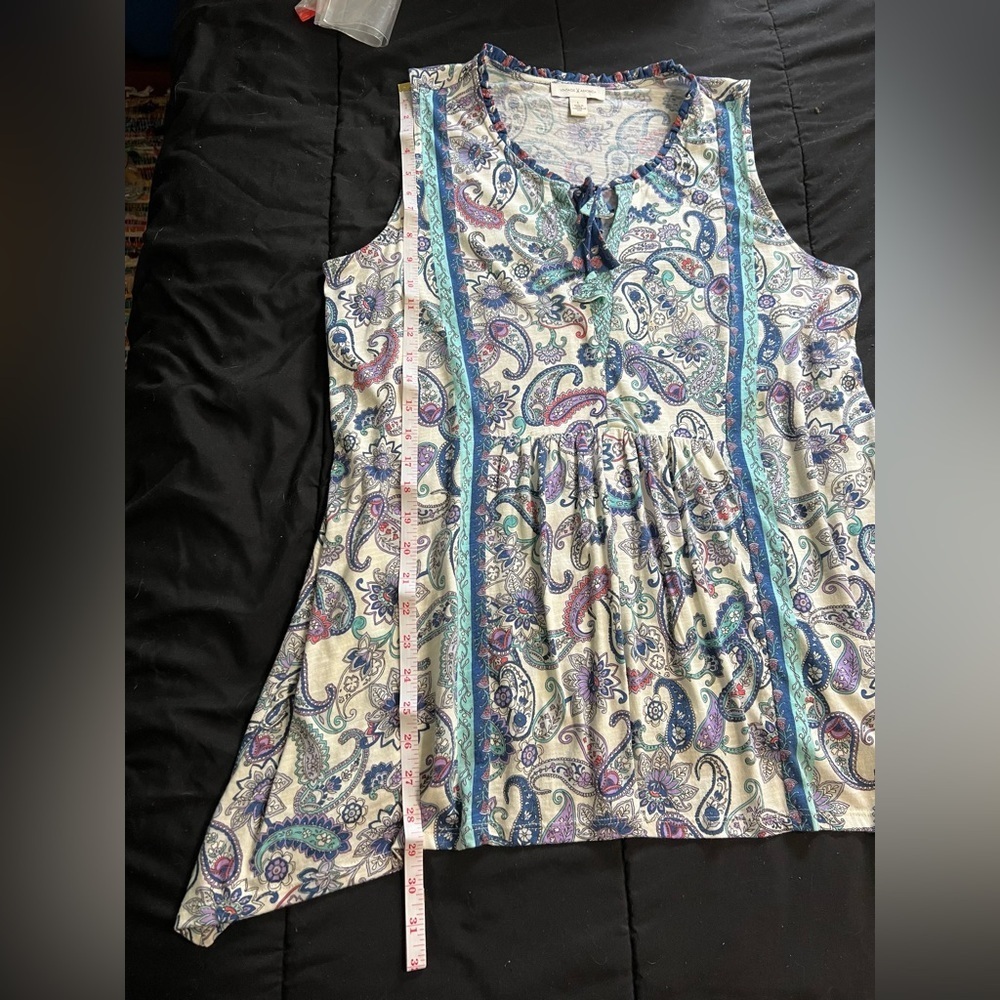 #162 Vintage America Sleeveless Blouse - Picture 7 of 9